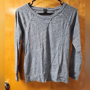 J.Crew Raglan Sweatshirt Style Jersey Slub Slate Gray Marl Top XS